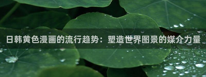 香蕉文化漫画在线观看：日韩黄色漫画的流行趋势：塑造世界图景的媒介力量